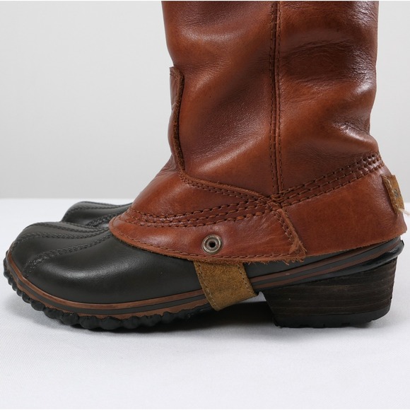 Sorel Leather Slimpack Equestrian Riding Boots Women's sz 6 Cinnamon 15" Tall - Picture 8 of 15